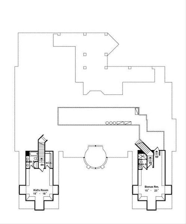 European Floor Plan - Upper Floor Plan #417-445