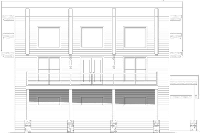 Dream House Plan - Exterior - Front Elevation 3 for Contemporary House Plan #932-1118 - 4 bed, 2.5 bath