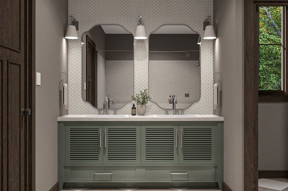 Interior - Master Bathroom for Farmhouse House Plan #455-583 - 2 bed, 2 bath