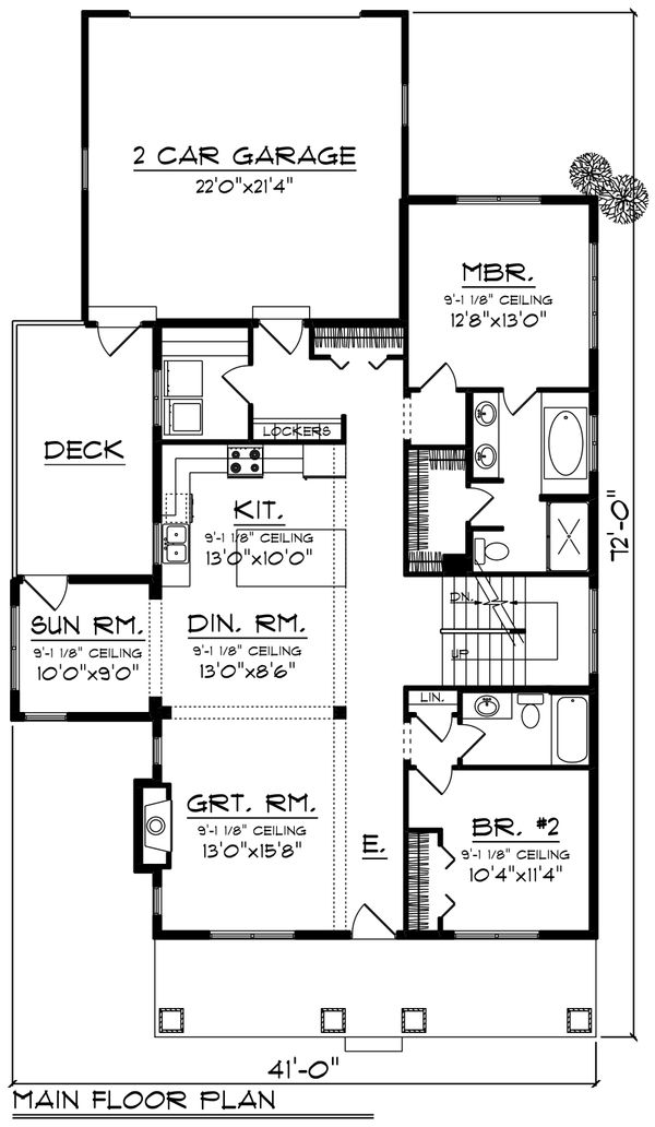House Plan Design - Farmhouse Floor Plan - Main Floor Plan #70-1419