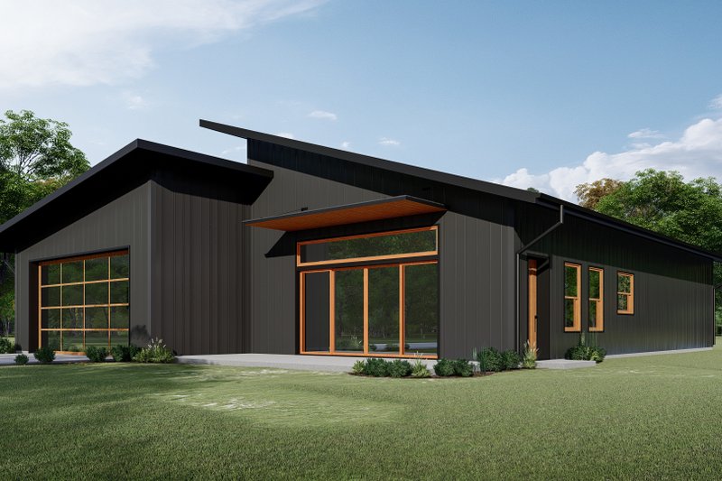 House Plan Design - Exterior - Other Elevation 4 for Barndominium House Plan #1092-28 - 3 bed, 2.5 bath