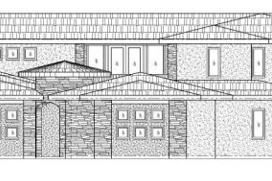 Exterior - Front Elevation for Mediterranean House Plan #24-289 - 7 bed, 4 bath