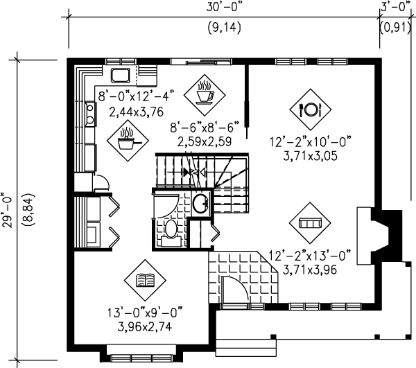Home Plan - Farmhouse Floor Plan - Main Floor Plan #25-265