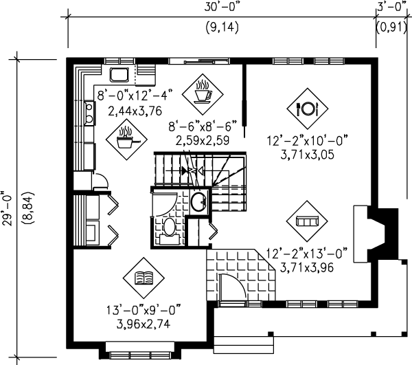 Farmhouse Floor Plan - Main Floor Plan #25-265