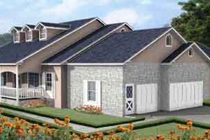 Country Exterior - Front Elevation Plan #1-560