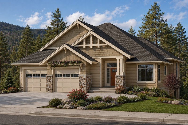 House Design - Exterior - Front Elevation 2 for Craftsman House Plan #1100-118 - 1 bed, 1.5 bath