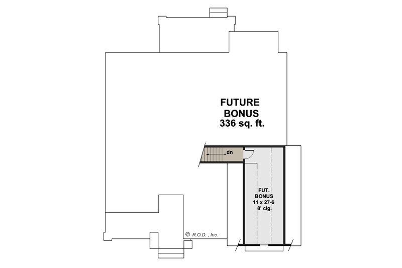 House Blueprint - Floor Plan - Other Floor 1 for Farmhouse House Plan #51-1238 - 2 bed, 2.5 bath