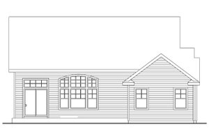 Exterior - Rear Elevation for Mediterranean House Plan #124-606 - 3 bed, 2.5 bath