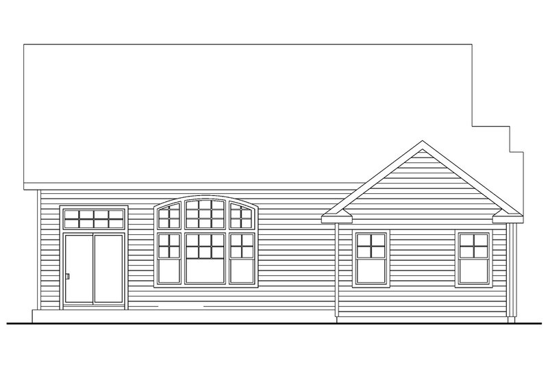Home Plan - Exterior - Rear Elevation for Mediterranean House Plan #124-606 - 3 bed, 2.5 bath