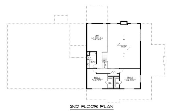 House Blueprint - Barndominium Floor Plan - Upper Floor Plan #1064-419