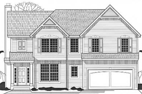 Exterior - Front Elevation for Traditional House Plan #67-487 - 4 bed, 2.5 bath