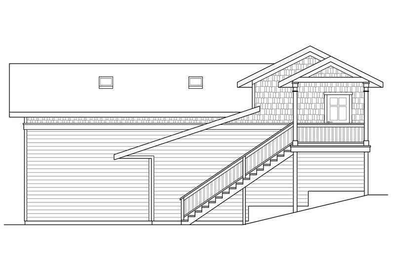 Home Plan - Exterior - Other Elevation for Craftsman House Plan #124-964, 1 bath