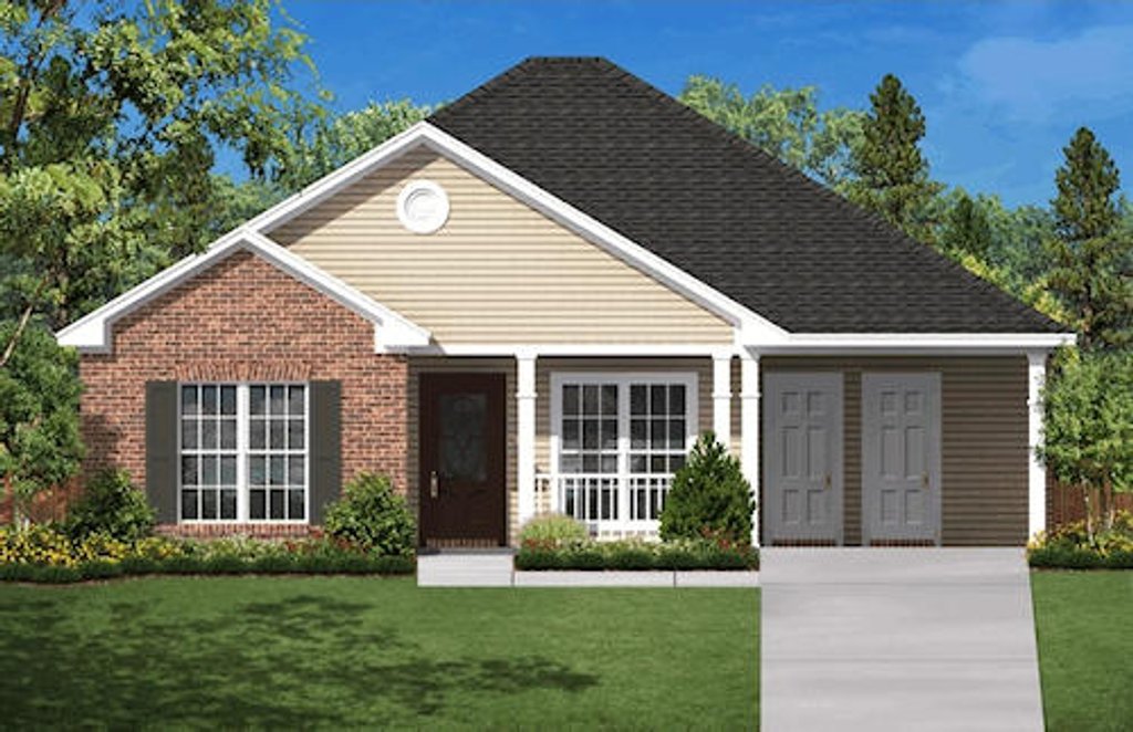 Country Style House Plan - 3 Beds 2 Baths 1200 Sq/Ft Plan #430-5