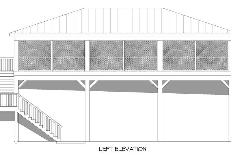 House Blueprint - Exterior - Other Elevation for Modern House Plan #932-697, 0 bath