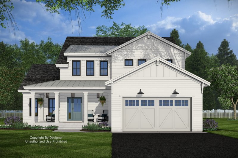 Home Plan - Exterior - Front Elevation 4 for Farmhouse House Plan #51-1422 - 4 bed, 3.5 bath