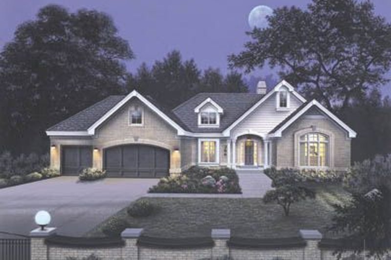 House Blueprint - Traditional Exterior - Front Elevation Plan #57-129