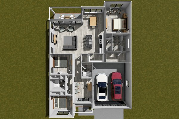House Blueprint - Cottage Floor Plan - Main Floor Plan #513-2347
