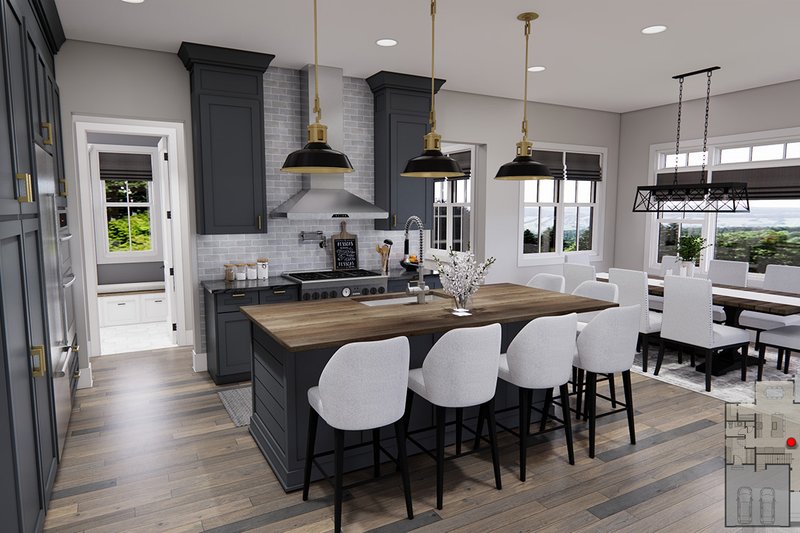 House Blueprint - Interior - Kitchen 1 for Farmhouse House Plan #51-1217 - 3 bed, 2.5 bath
