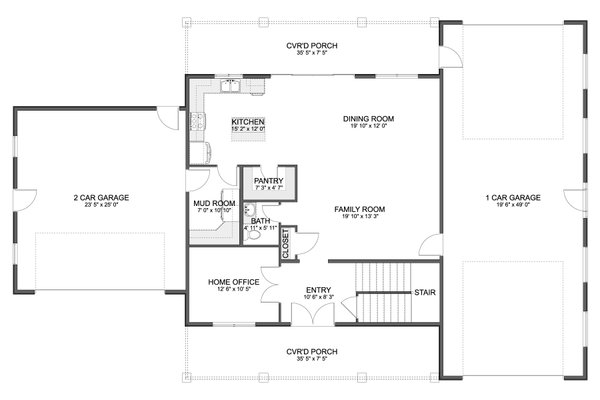 House Blueprint - Farmhouse Floor Plan - Main Floor Plan #1060-416