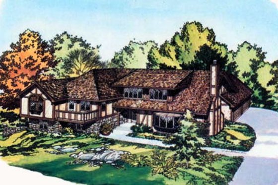 Exterior - Front Elevation 3 for Traditional House Plan #312-568 - 4 bed, 3.5 bath