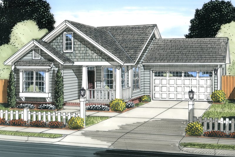Dream House Plan - Exterior - Front Elevation 3 for Cottage House Plan #513-2091 - 3 bed, 2 bath