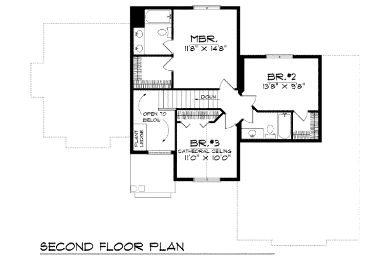 House Plan Design - Floor Plan - Upper Floor for Traditional House Plan #70-187 - 3 bed, 2.5 bath