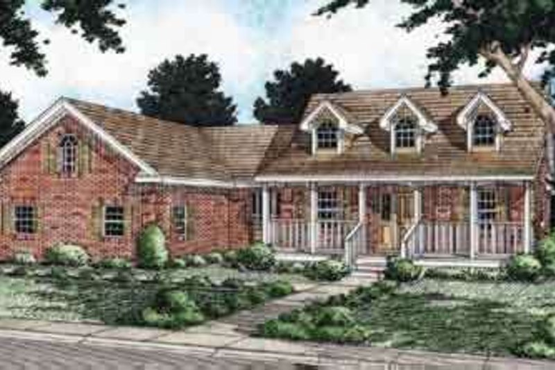 Architectural House Design - Traditional Exterior - Front Elevation Plan #126-127