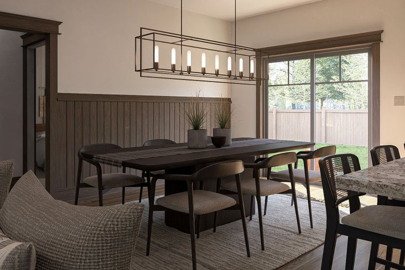 House Design - Interior - Dining Room for Craftsman House Plan #455-418 - 3 bed, 2 bath