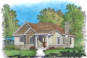 Cottage Exterior - Front Elevation Plan #22-573
