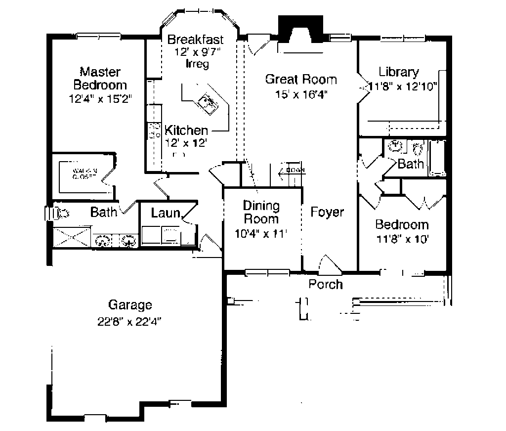 Southern Style House Plan 3 Beds 2 Baths 1700 Sq Ft Plan 