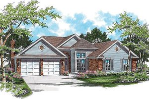 Traditional Exterior - Front Elevation Plan #48-418