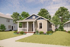 House Design - Exterior - Front Elevation for Bungalow House Plan #936-41 - 3 bed, 1.5 bath