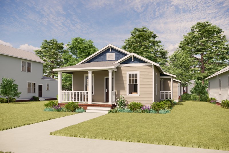 House Design - Exterior - Front Elevation 2 for Bungalow House Plan #936-41 - 3 bed, 1.5 bath