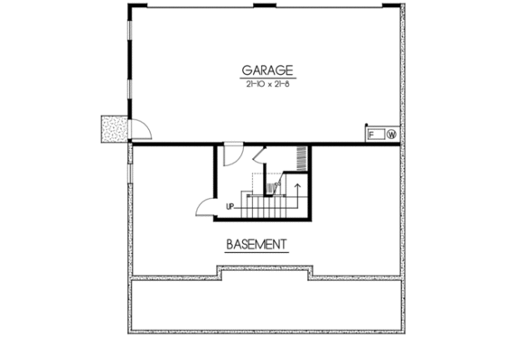 Floor Plan - Lower Floor for Craftsman House Plan #100-437 - 5 bed, 3 bath