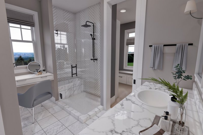 House Design - Interior - Master Bathroom for Farmhouse House Plan #51-1449 - 4 bed, 4 bath