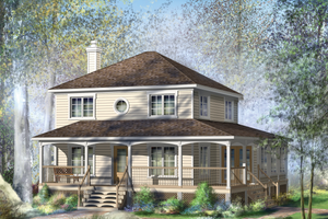 Country Exterior - Front Elevation Plan #25-4703