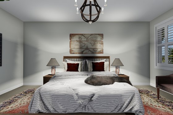 Interior - Master Bedroom 1 for Traditional House Plan #1060-67 - 3 bed, 2 bath