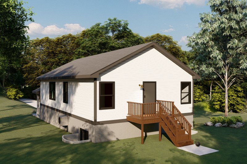 House Plan Design - Exterior - Rear Elevation for Traditional House Plan #1122-6 - 3 bed, 1 bath