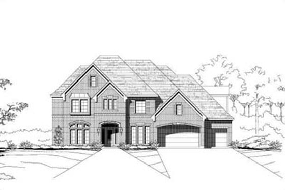 Exterior - Front Elevation for Traditional House Plan #411-135 - 5 bed, 4.5 bath