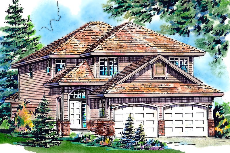 Traditional Style House Plan - 3 Beds 3 Baths 1651 Sq/Ft Plan #18-283