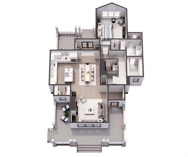 Farmhouse Floor Plan - Main Floor Plan #51-1269