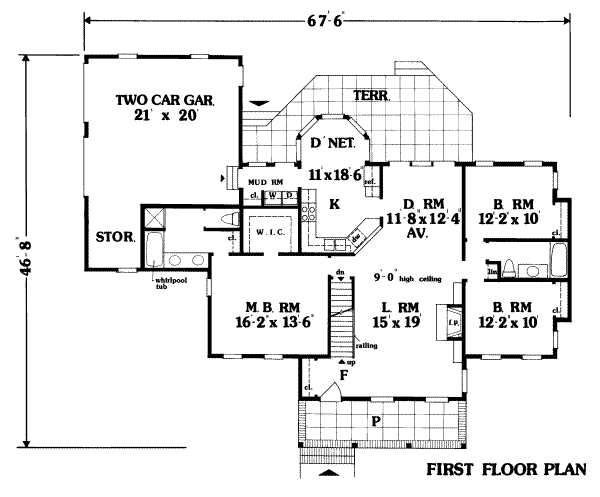 Country Floor Plan - Main Floor Plan #314-164