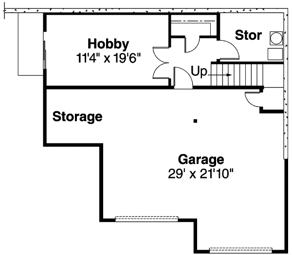 Craftsman Floor Plan - Lower Floor Plan #124-549