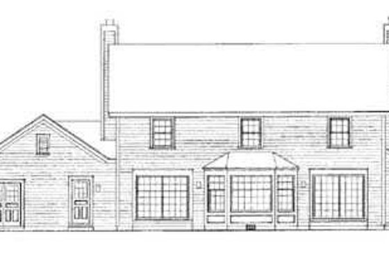 Exterior - Rear Elevation for Colonial House Plan #72-168 - 4 bed, 2.5 bath