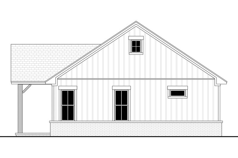 Dream House Plan - Exterior - Rear Elevation for Country House Plan #430-447 - 1 bed, 1 bath