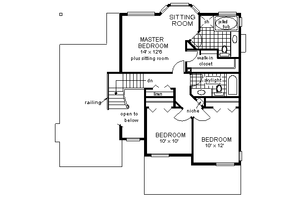 Architectural House Design - European Floor Plan - Upper Floor Plan #18-255