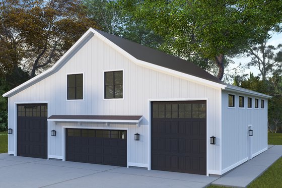 Exterior - Front Elevation 3 for Barndominium House Plan #1060-395 - 2 bed, 1.5 bath