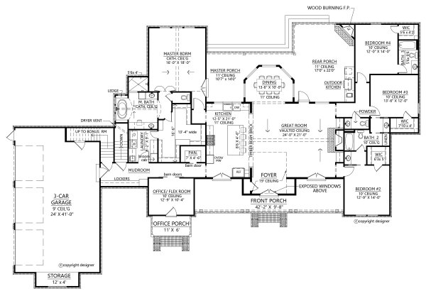 Home Plan - Basement Stair Location
