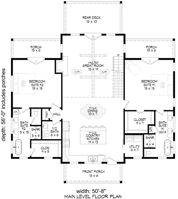Barndominium Floor Plan - Main Floor Plan #932-1132