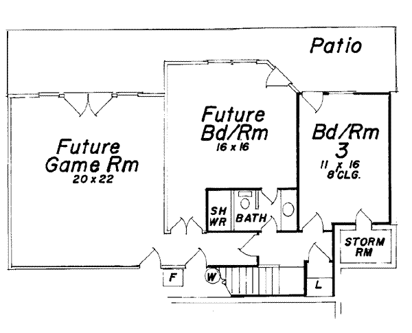 Dream House Plan - Traditional Floor Plan - Lower Floor Plan #52-148